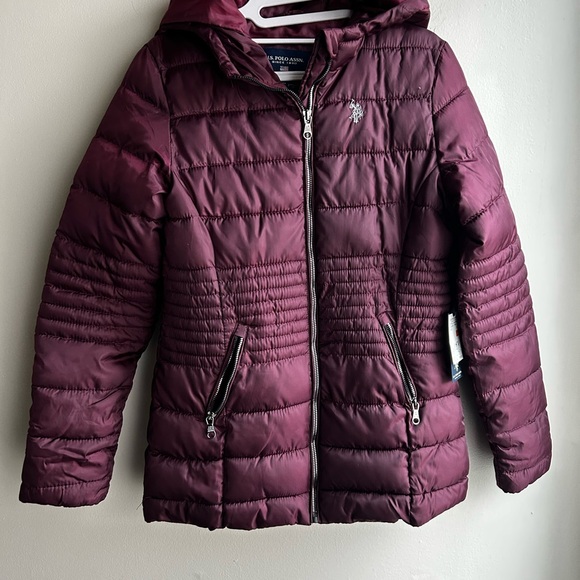 U.S. Polo Assn. Jackets & Blazers - U.S. Polo Assn. Maroon Puffer Jacket for Kids